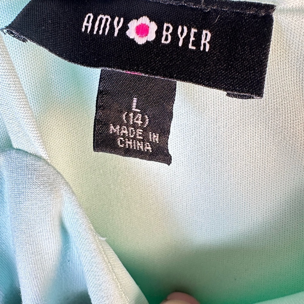 Amy Byer Mint Green Size 14 Dress 👗 - Picture 2 of 6